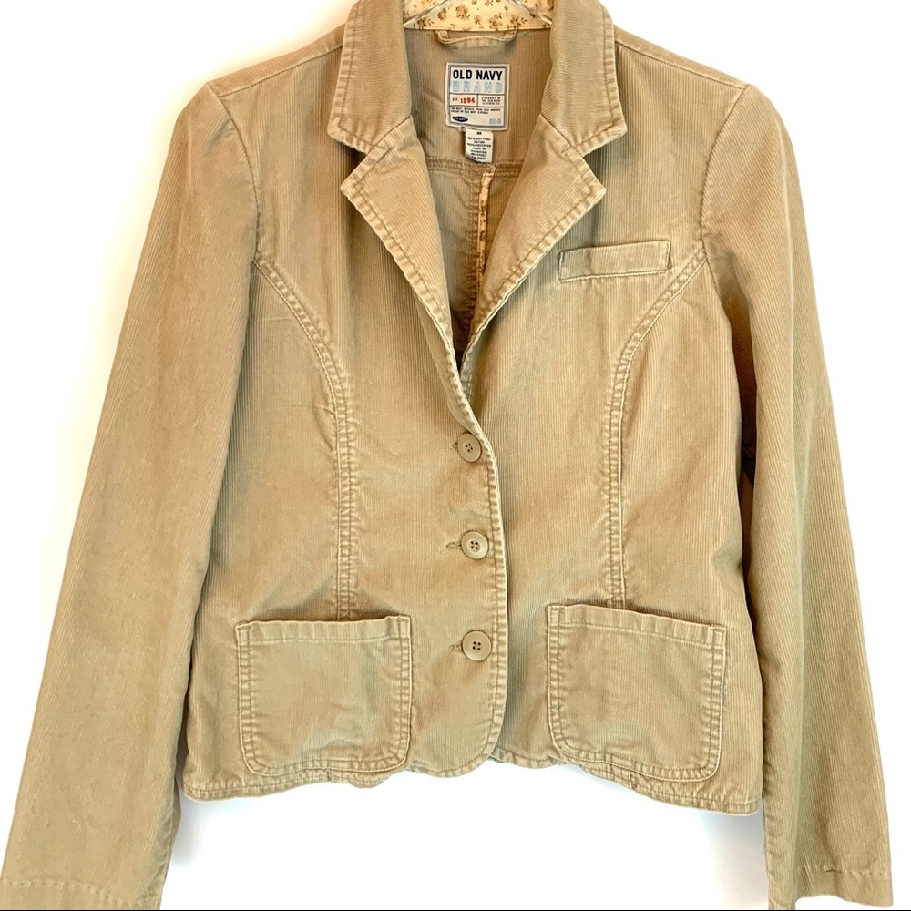 Old Navy Ladies Tan Corduroy Jacket